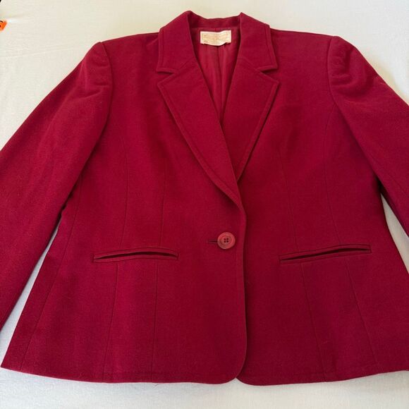 Pendleton Vintage Classic Wool Blazer | Garnet Red | One Button | Fully Lined | - Picture 2 of 15